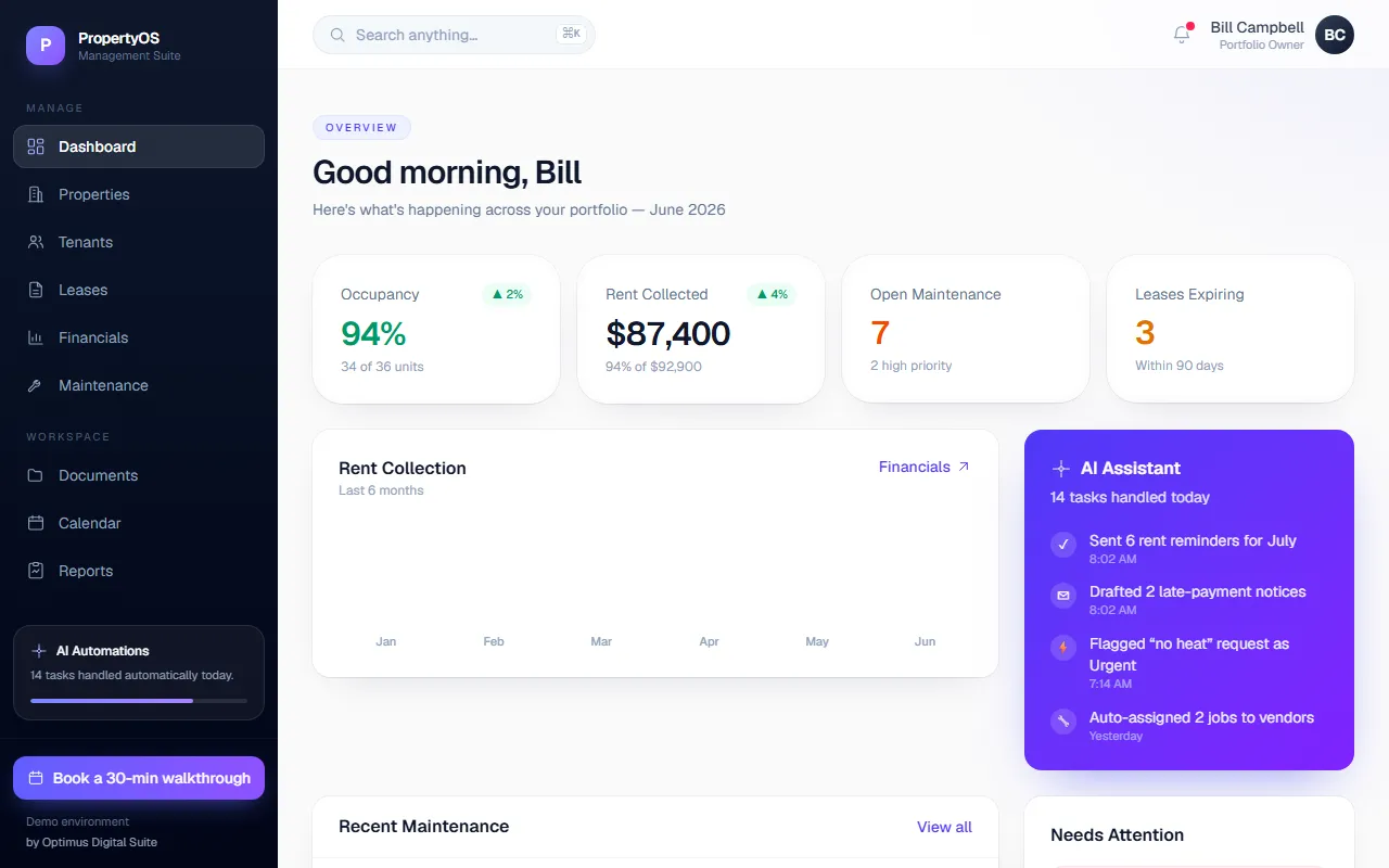 PropertyOS screenshot